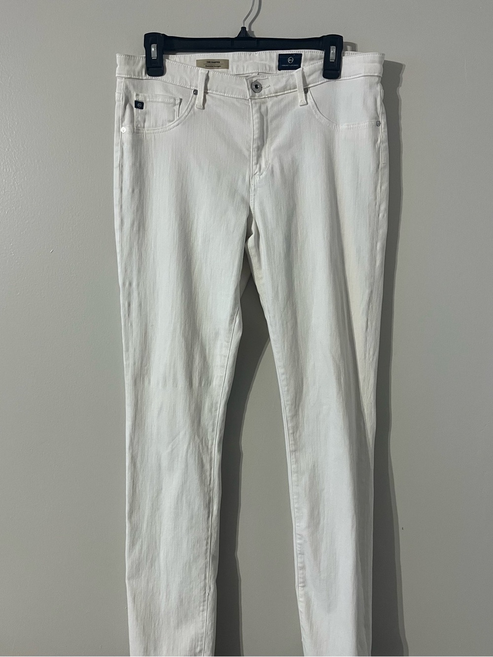 AG Adriano Goldschmied The Harper Essential Straight White Ankle Jeans 31